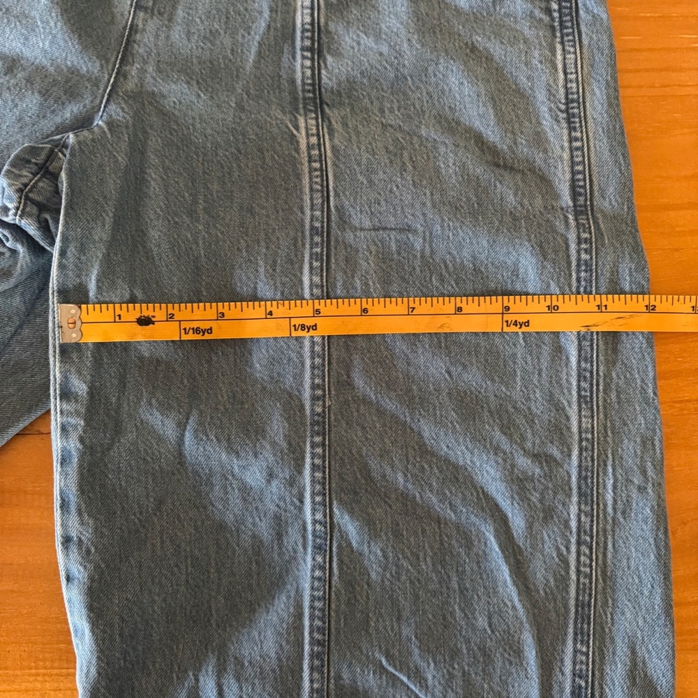 Madewell, Light Wash Denim, Pull-On, Wide Leg Pant, Cropped, Women's, Small - Picture 8 of 11
